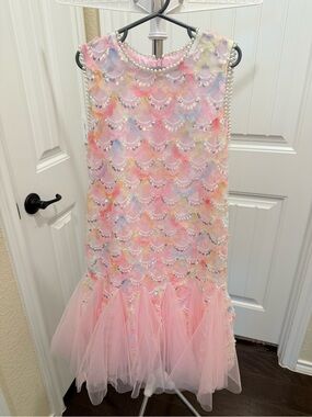 Lola + The Boys Pinky Mermaid Magic Tutu Dress